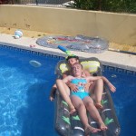Lounging in the pool at Villa Marissa